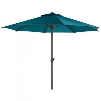 Parasol aluminio inclinable azul verdoso Ã¸ 3 m tubo 48 mm con manivela