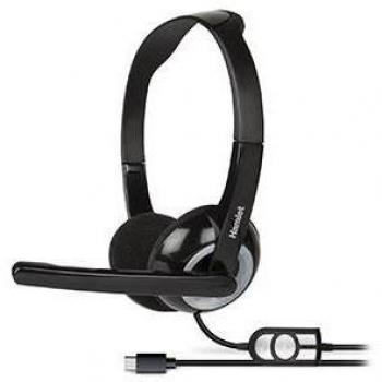 Auriculares Diadema Alámbricos USB Tipo-C con Micrófono para Música y Llamadas - Negro HHEADMUS-C