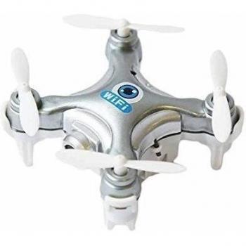 La CX Z30-A-10 W 4 CH 2.4 GHz iOS/Android - App WiFi romote Control RC FPV echtzeit - Mini - Helicóptero - Dron Quadcopter UFO con 0.3 MP HD - Cámara, 6 - peonzas - Plata