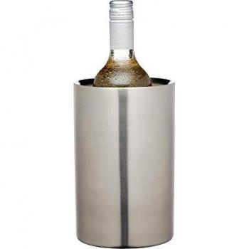BarCraft - Enfriador de Botellas de Vino, Caja Regalo, Acero Inoxidable, Color Plata