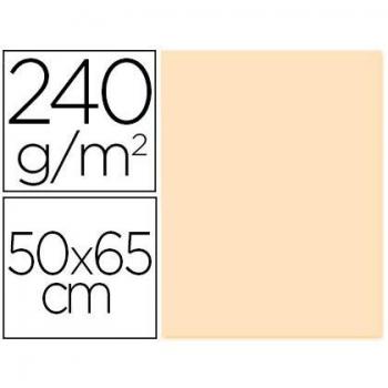 Liderpapel CX84 - Pack de 25 cartulinas, 50 x 65 cm, color crema