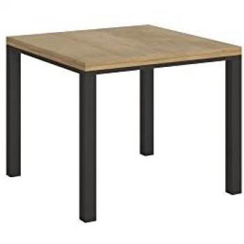Mesa abatible Everyday Libra 90x90/180 cm Roble Naturaleza Estructura Anthracita