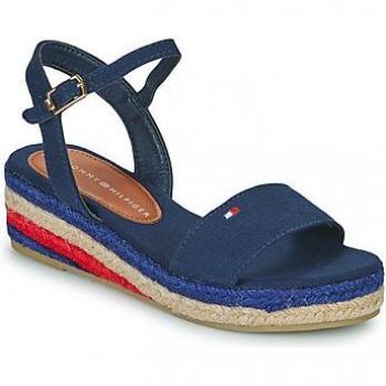 Alpargatas de niña Tommy Hilfiger en azul marino con logotipo y ligera cuña tricolor