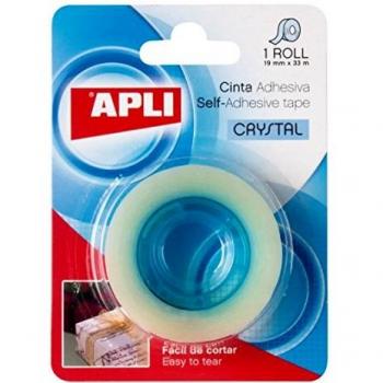 APLI 11167 - Cinta adhesiva celo crystal 19 mm x 33 m