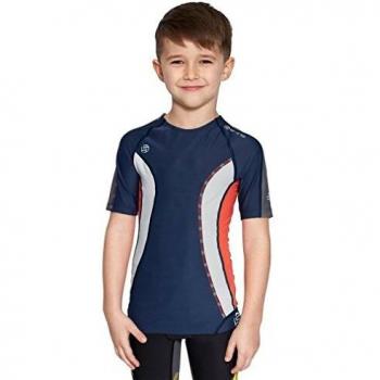 SKINS DA99070049238 Camiseta, Unisex Niños, Negro/Verde
