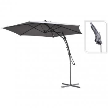 Belize Light Grey 300 cm Push-Up Hanging Parasol