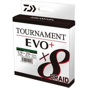Trenzado Daiwa Tournament x8 EVO+ 0.18mm 135m - Resistencia 15.8 kg