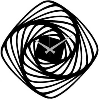 Reloj de Pared Geométrico 24 - Metal Negro - 50x0,15x50 cm