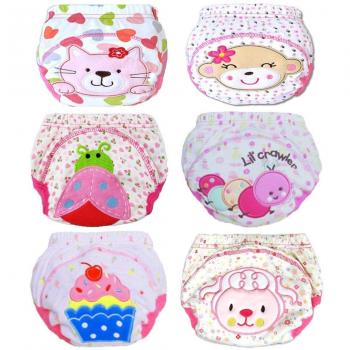 Tongchou 6pcs Bragas de Aprendizaje Calzones de Entrenamiento para Bebe Nina Tamano 90