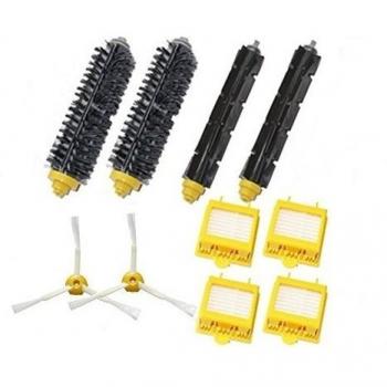LOVE(TM)Cepillo de cerdas del cepillo batidor y flexible y filtros HEPA y 3-Armed lateral paquete de cepillo kit para Robot serie 700 760 770 780 790 aspirar el polvo de Robots
