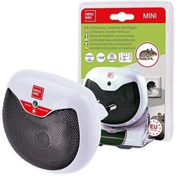 Mini Ahuyenta Roedores Ultrasónico 15 m2: repele ratones, ratas y otros roedores con ultrasonidos, uso en interiores. 1x