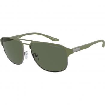 Emporio Armani EA2144 Men's Pilot Sunglasses Green Size 60 (Col. 336771)