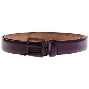 Dolce & Gabbana Purple Leather Logo Cintura Gürtel Belt - 85 cm / 34 Inches, Luxury Leather Belt Authentic, Female