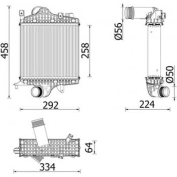 Enfriador de aire de admisión MAHLE ORIGINAL CI 672 000P