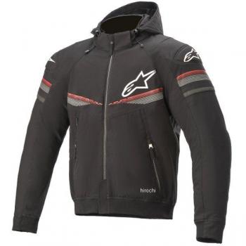 Chaqueta con capucha de Moto Alpinestars Sector V2 Tech Negro-Rojo, características: diseño específico para motociclistas, fabricada en material resistente, forro interior cómodo, capucha ajustable, puños y cintura elásticos para