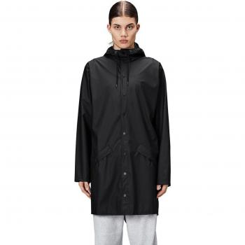Rains Long Jacket - Black, Unisex, Size Small