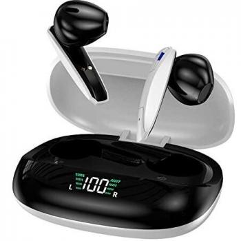 COOL SMARTPHONES & TABLETS ACCESSORIES Auriculares Stereo Bluetooth Dual Pod Earbuds Inalámbricos TWS LCD Shadow Blanco