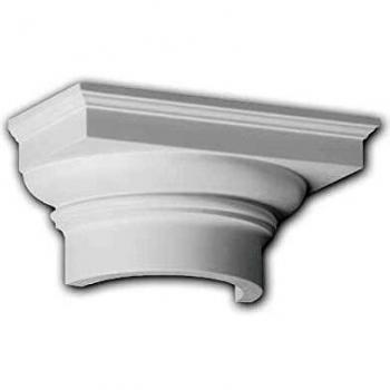 Capitel de Media Columna Dorica Blanca 115008 Elemento Decorativo Profhome