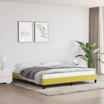 Estructura de cama sin colchón 180x200 cm tela verde