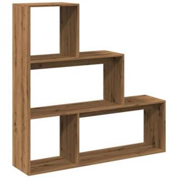 Librería divisora 4 niveles madera roble artisan 123x29x123 cm Marrón