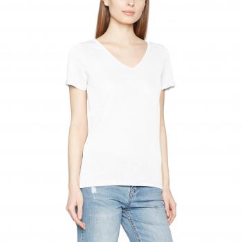 VILA CLOTHES Visumi V-Neck T-Shirt-Noos, Camiseta sin Mangas para Mujer, Blanco