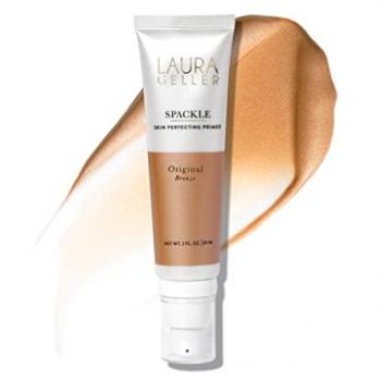 Laura Geller Sparkle Skin Perfecting Bronze Primer with Hyaluronic Acid - Lightweight Hydrating Makeup Base (Super-Size 59ml)