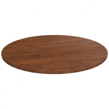 Mesa redonda de roble marrón oscuro Ø 60x1,5 cm tratada