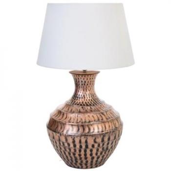 Lámpara de sobremesa cobre envejecido 35.5x35.5x40/67h cm