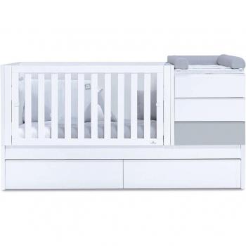 Cuna convertible Alondra Sero Kubo Grey con 2 Cajones