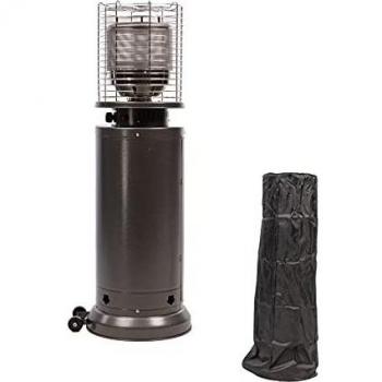 MaxxGarden - Calefactor radiante para la terraza - Calefactor radiante Moderno de gas para el camping - Calefactor de jardín con botella de gas - Calefactor de terraza - Antracita