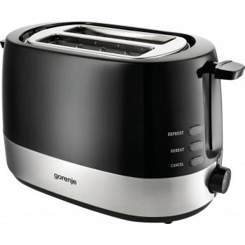 Tostadora Gorenje T850BK - 850 W, 2 ranuras, diseño moderno, carcasa plástico y metal, 7 niveles de dorado