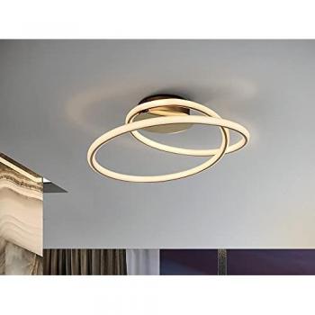Plafón Tube Oro Schuller Lighting - Plafón de techo, diseño moderno, acabado en color oro, iluminación LED integrada, dimensiones compactas, ideal para espacios contemporáneos