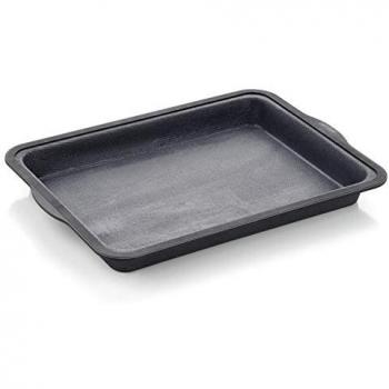 Bandeja para Horno Zenker Excellence, Rustidera Antiadherente de Silicona Reforzada con Fibra de Vidrio y Borde de Nylon, Alta Durabilidad, Fácil Desmolde, Color Negro, 36