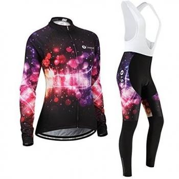(Cojín 3D)(c42 tamaño:L) manga rendimiento Jerseys sudo de transpirable mujer chaleco ciclismo rompevientos ropa Moda larga maillot para los