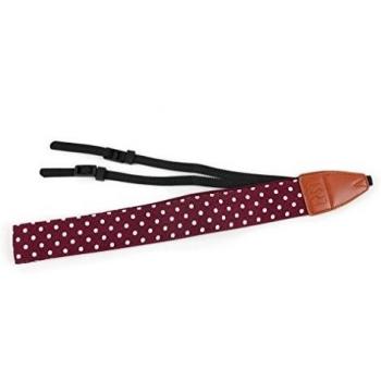 DURAGADGET Correa De Cuello para Lomography Belair Trailblazer/Jetsetter/City Slicker - Incluye Gamuza - Diseño De Lunares