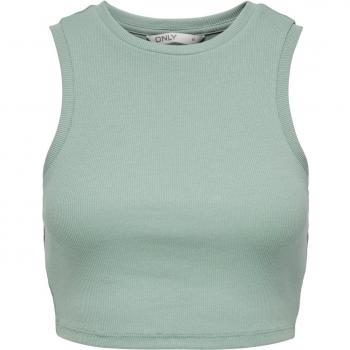 ONLY Onlvilma S/L Cropped Tank Top JRS NOOS, Mint Green, Size L