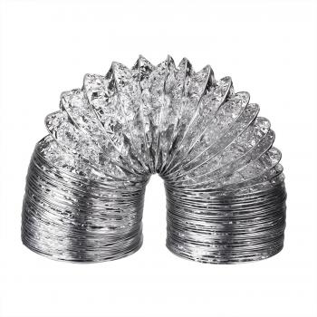 Shappy 4 Pulgadas por 8 Pies de Manguera de Conducto de Aire Tubo de Ventilación de Aluminio Manguera Secadora de Ventilación, Plateado