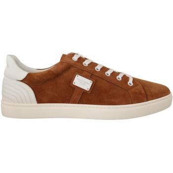 Dolce & Gabbana Brown Suede Leather Low Tops Sneakers Shoes - EU43/US10