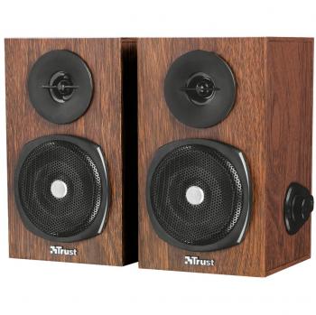 Trust Vigor - Set de Altavoces de Madera 2.0, 24 W, Color Marrón
