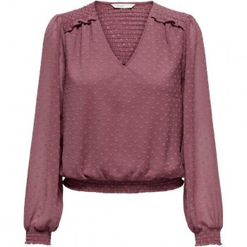 Only Elmira Life Long Sleeve Blouse in Rose Brown