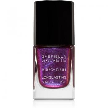 Gabriella Salvete Longlasting Enamel Long-lasting Nail Polish with Glitter Shade 11 Juicy Plum 11 ml