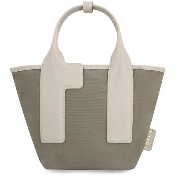 Furla Piuma S Tote Bag in Grey, Women's Tote Bags, Size: ONE SIZE