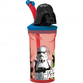 Boyz Toys La alegría de Juguetes 756766 Tazas con la Figura de Darth Vader en 3D y 350 ML de Paja