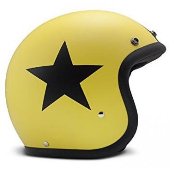 DMD Casco Moto Vintage Star, Amarillo, talla XS