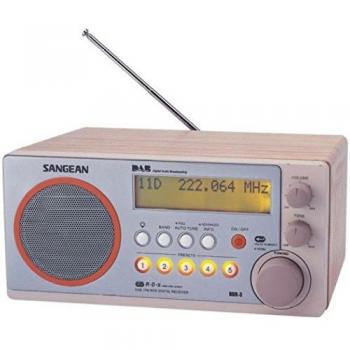Receptor de Radio DAB/FM/RDS Sangean DDR-3 Portátil con Caja de Madera Analógica