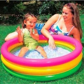 Piscina Hinchable Infantil Solmar +2A Tricolor Ø61x25 Cm