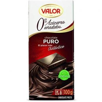 Chocolates Valor Puro 0% Azúcares Añadidos, 100g
