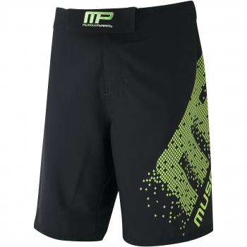 Musclepharm MPSHO420 MUSCLE PHARM PRINTED SHORT BLACK/LIME GREEN X LARGE - Los Hombres De 420 Woven Shorts - Negro/Verde Lima, X-Large