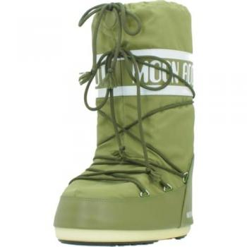 Moon Boot Icon Nylon Snow Boots for Girls, Khaki, Size 35-38