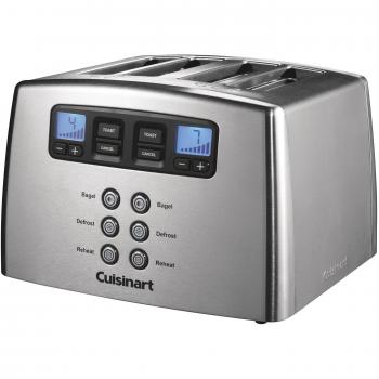 Cuisinart CPT440E - Tostadora automática, 4 rebanadas, color gris